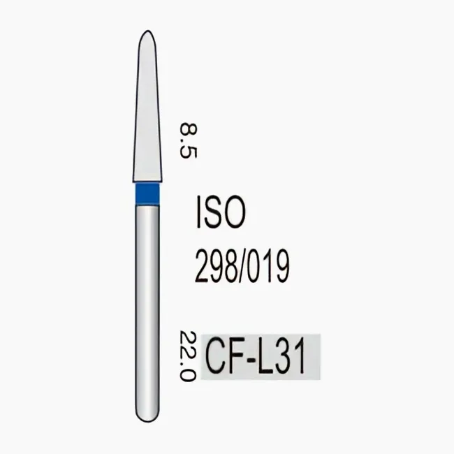 Chamfur Torpedo (Gingival Curettage) Long Shank CF-L31, Standard Grit, 298/019