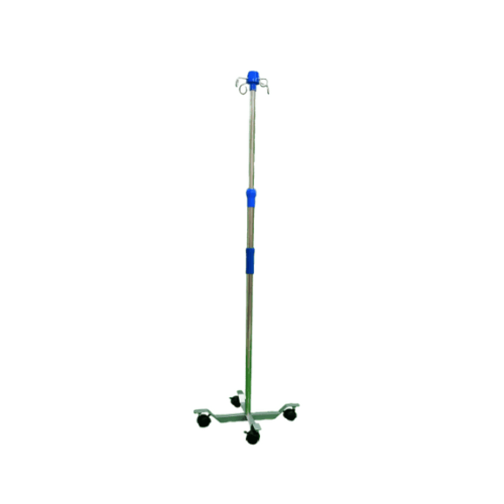 IV Stand, Four Hook, Stainless Steel