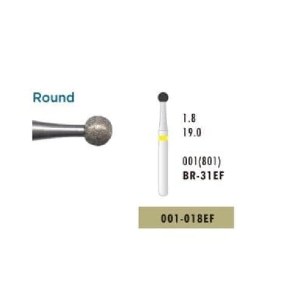 Diamond Bur Br-31EF (001-018EF), Yellow