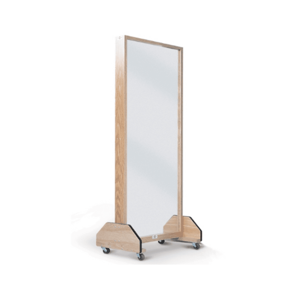 Mobile Physical Therapy Mirror, Wooden Frame