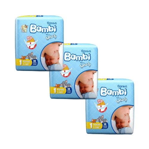 Bambi Baby Diapers, Newborn, Size 1