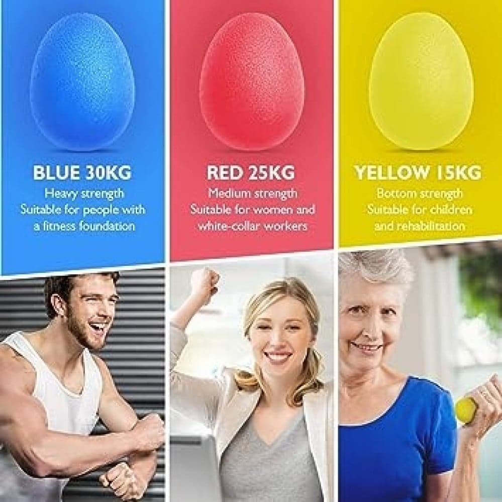Oval Silicone Hand Exercise Ball Set