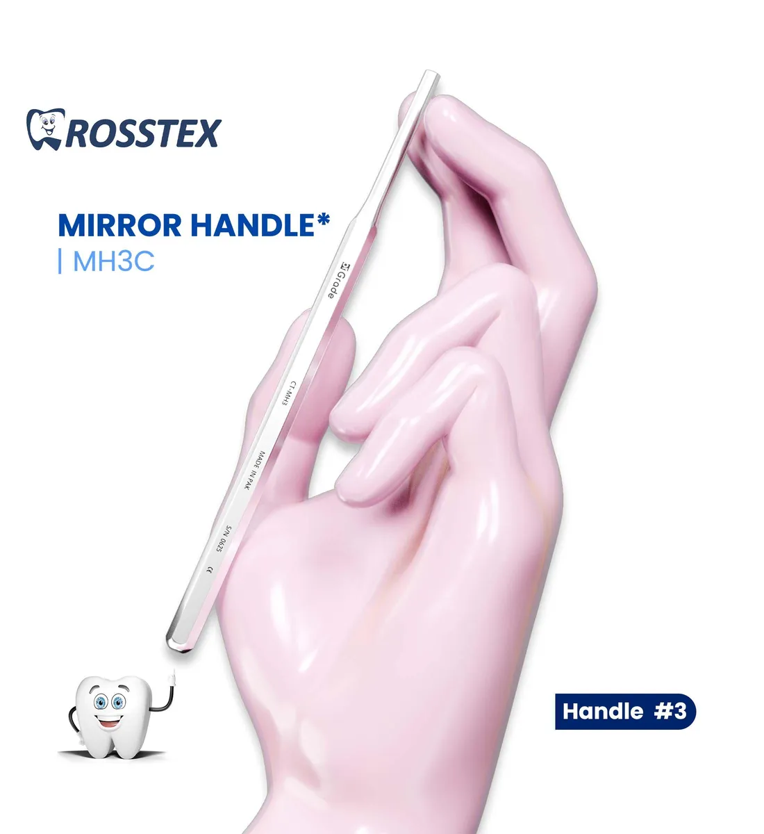 Dental Mirror Handle, Simple Stem, No. 3
