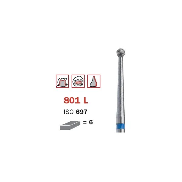 سنبلة ألماسية، FG 014، خشنة، دائرية برقبة طويلة ISO #697