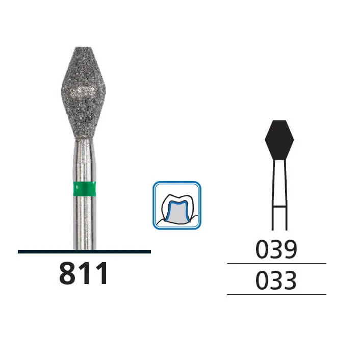 Diamond Burs, Barrel, Coarse, FG 033