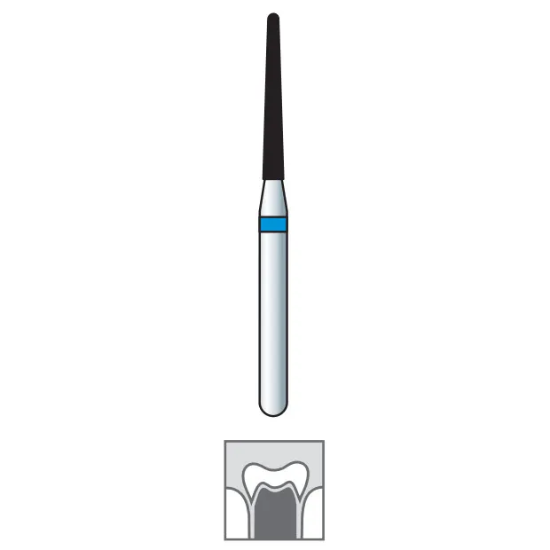 Diamond Burs, Cone Round End, Medium Grit, FG 199-012