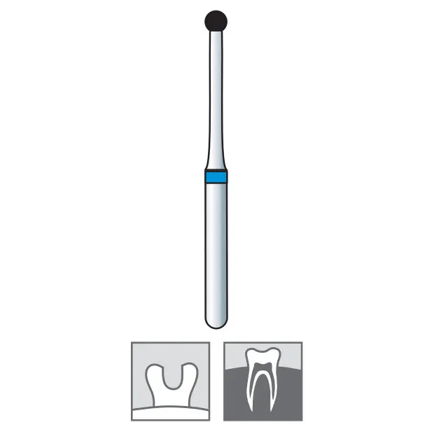 Diamond Burs, Round Long Neck, Coarse Grit, FG 896-016