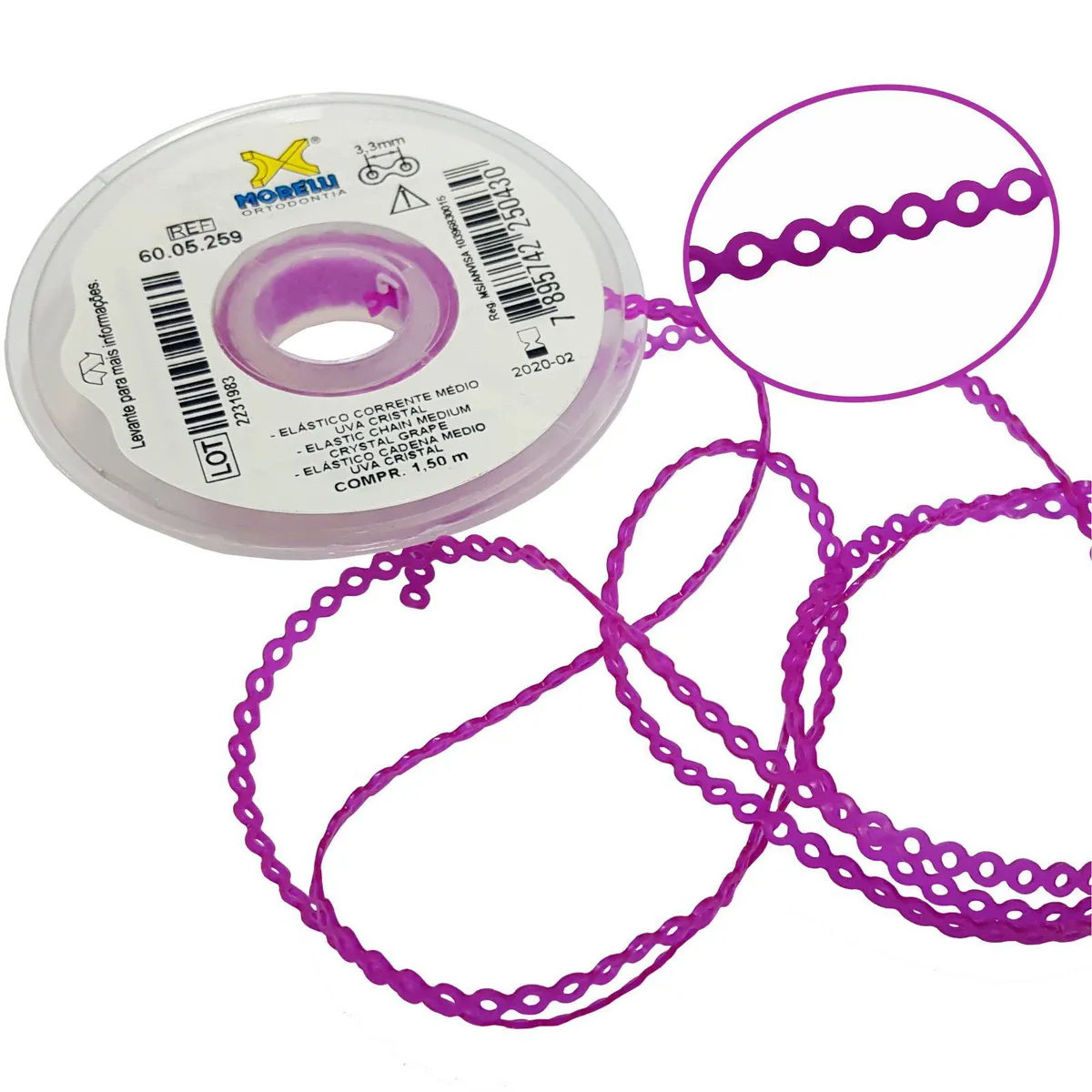 Elastic Chain Medium (Short), Crystal Grape