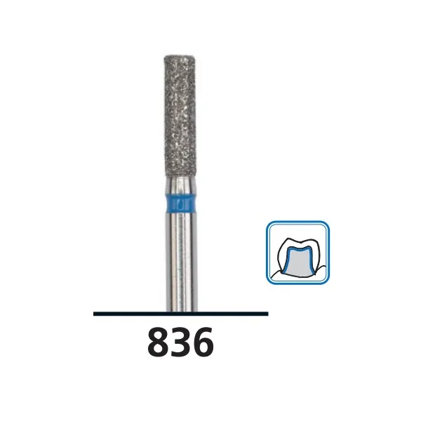 سنابل ألماسية أسطوانية بنهاية مسطحة C836، حبيبات فائقة النعومة، FG-010