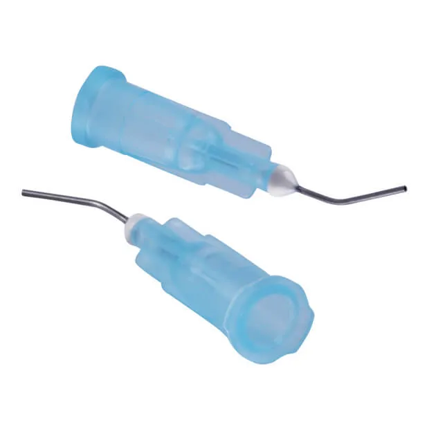 رؤوس إبر مثنية مسبقًا، للحفر، زرقاء (25G)