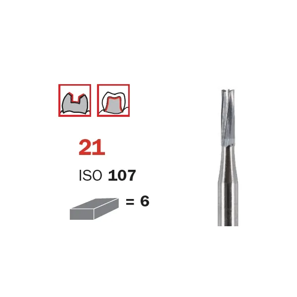Surgical Carbide Bur, FG 012, X-Long, Cylinder ISO #021