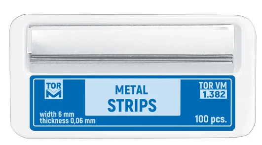 TOR VM شرائط معدنية، عرض 6 mm، طول 50 mm، سمك 0.60 mm، PK/100
