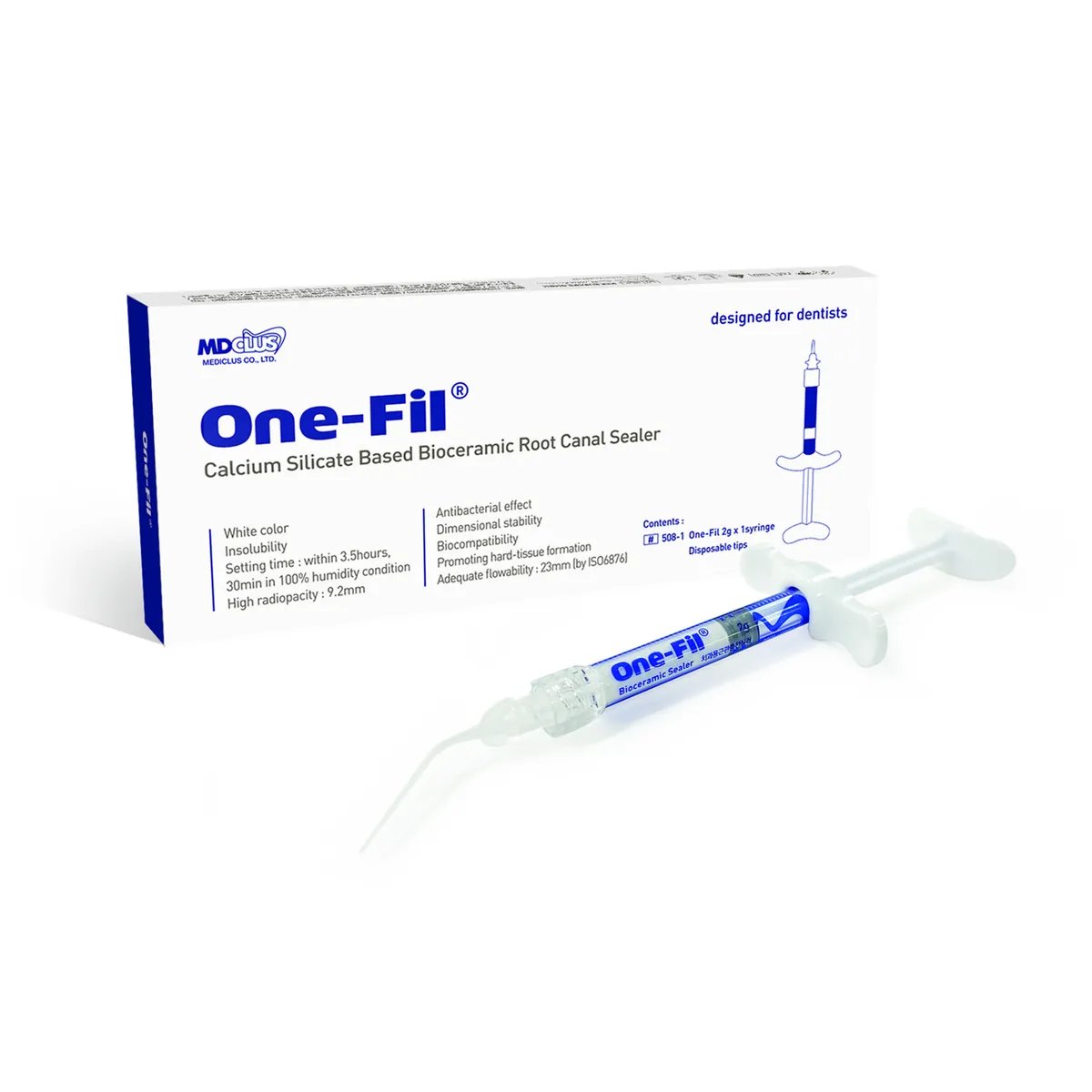 One-Fil، مادة إغلاق قنوات الجذور بيوسيراميك، 2g محقن