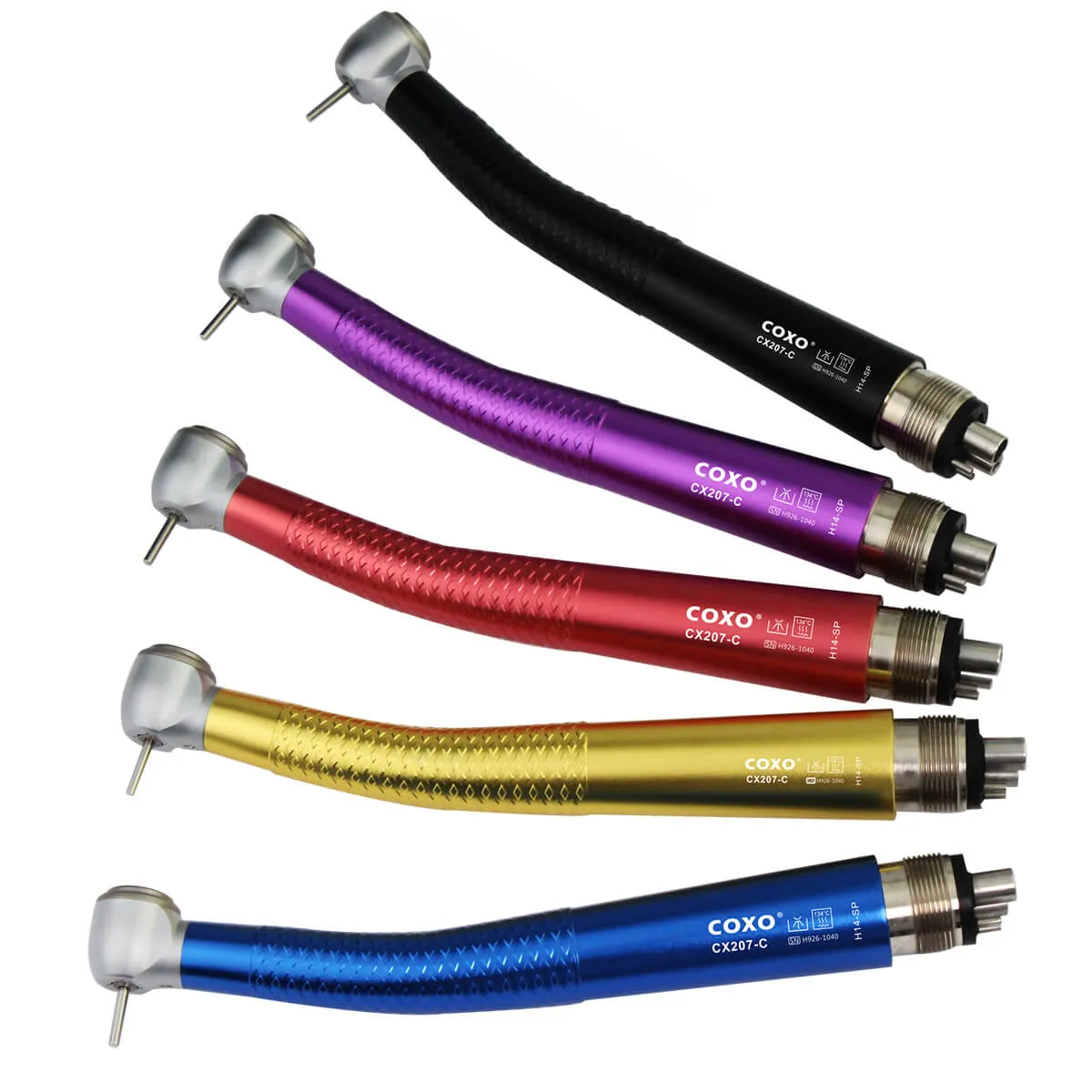 High Speed Handpiece, 4 Holes, 1 Spray, Standard Head