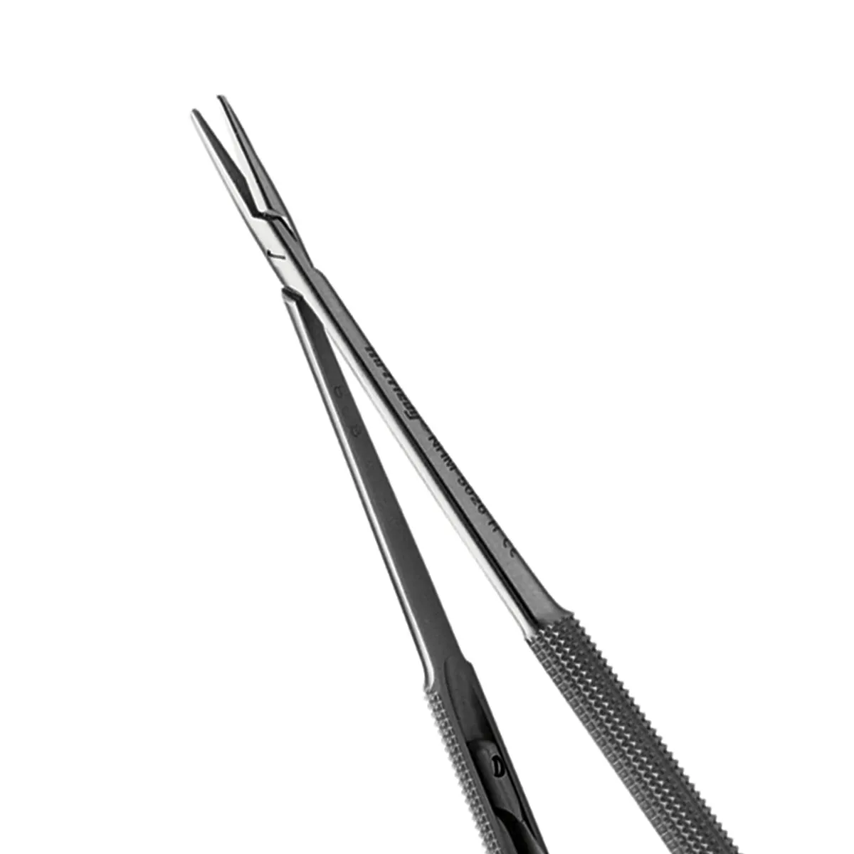 Micro Straight Castro Needle Holder, Diamond Dusted, 18 cm (7")