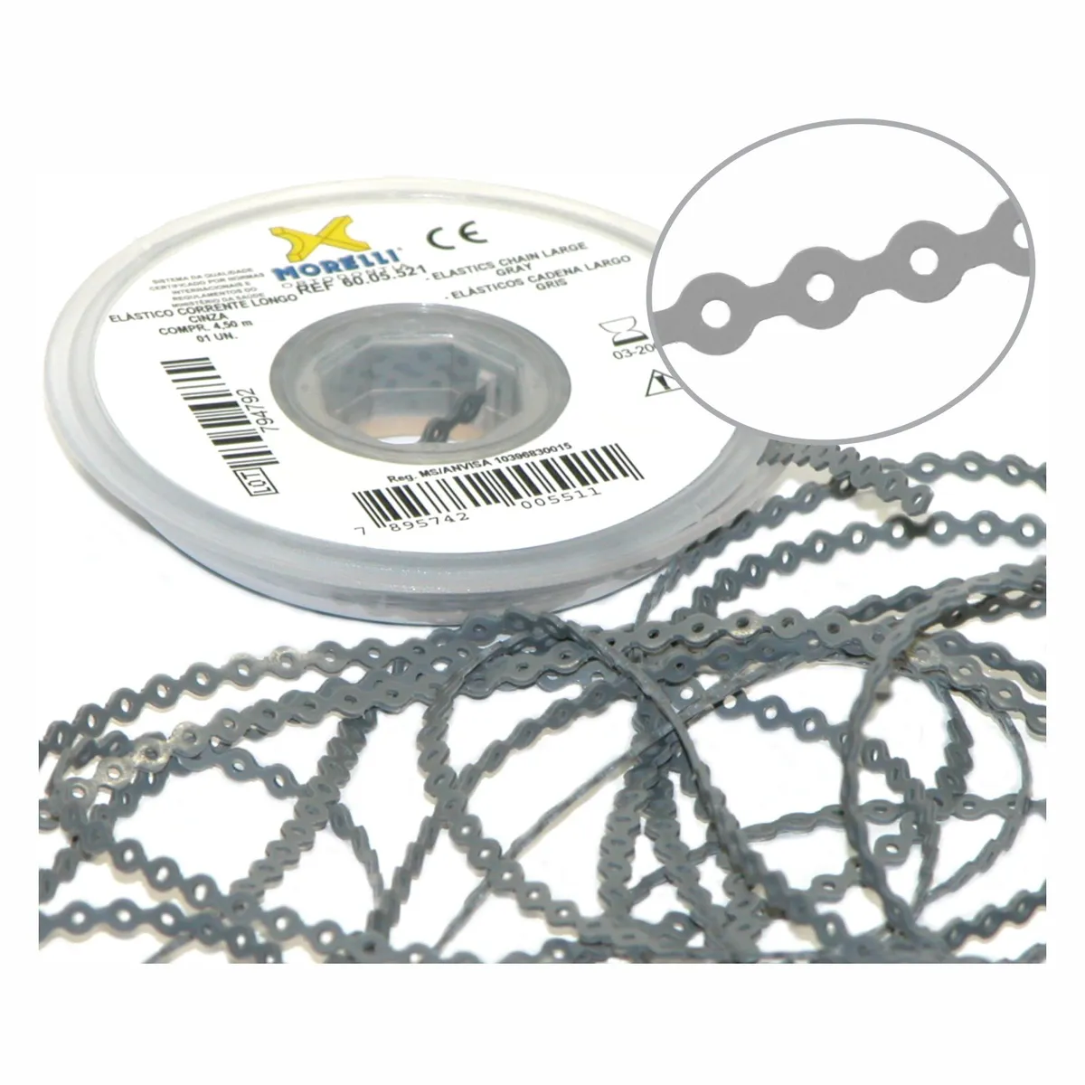 Elastic Chain Long، لون رمادي، 4.5 m