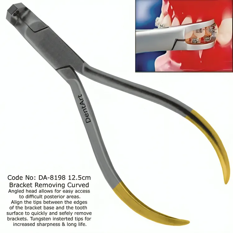 Bracket Removing Plier, Curved, 12.5 cm