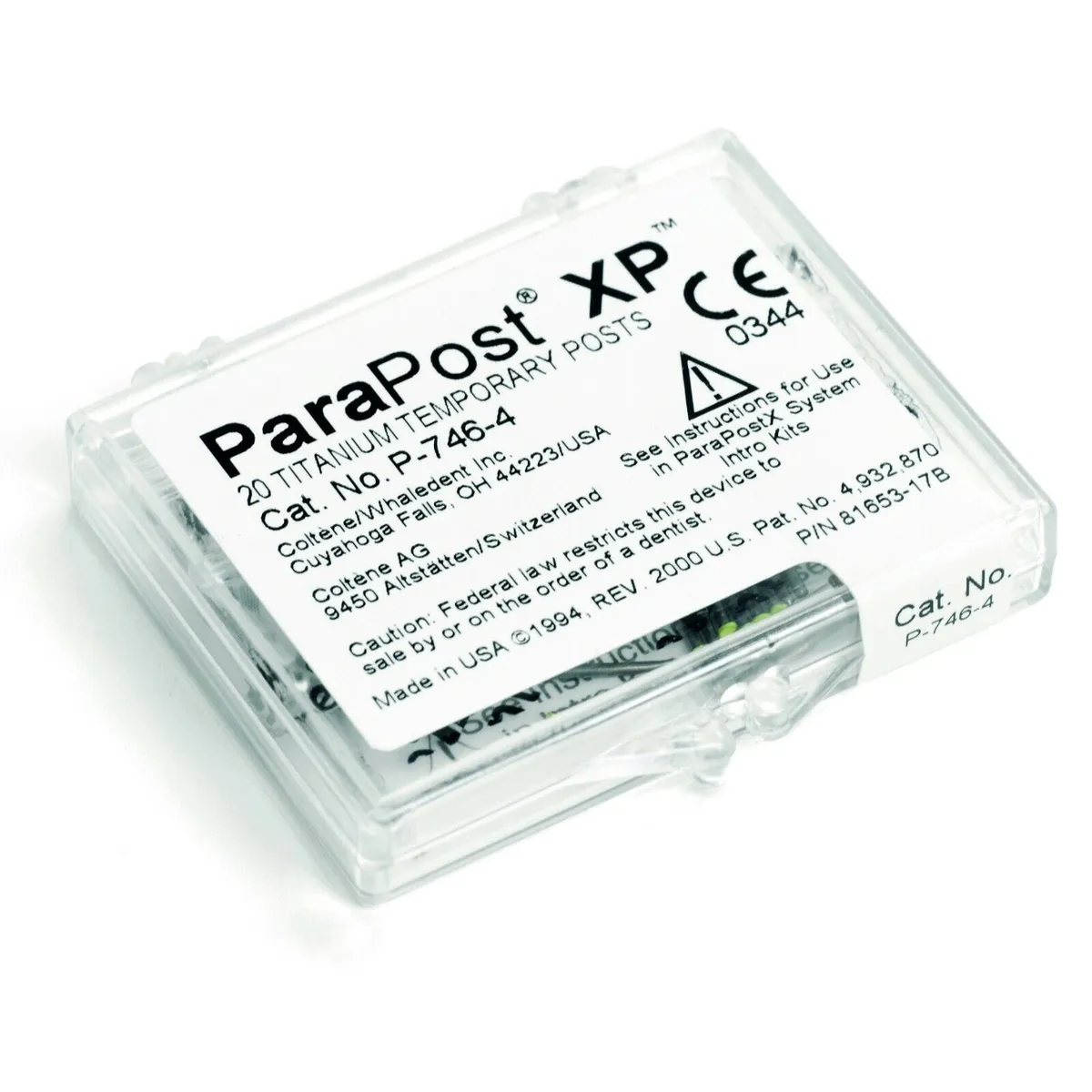 ParaPost XP Titanium Temporary Post, Yellow, 1.00 mm