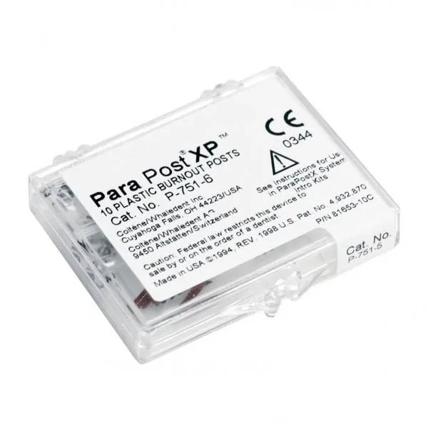 ParaPost XP وتد بلاستيكي قابل للحرق، أسود، 1.50 مم، PK/10