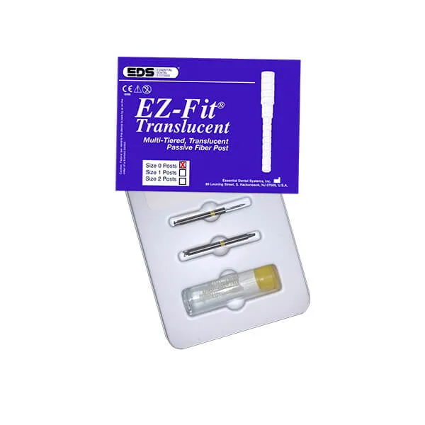 EZ-Fit Translucent Passive Fiber Post Kit, حجم 1