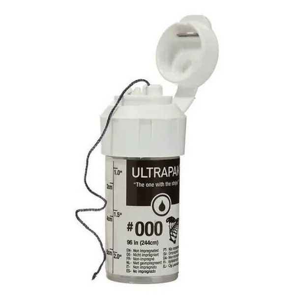 Ultrapak، 100% قطن، خيط إبعاد محبوك، حجم #000