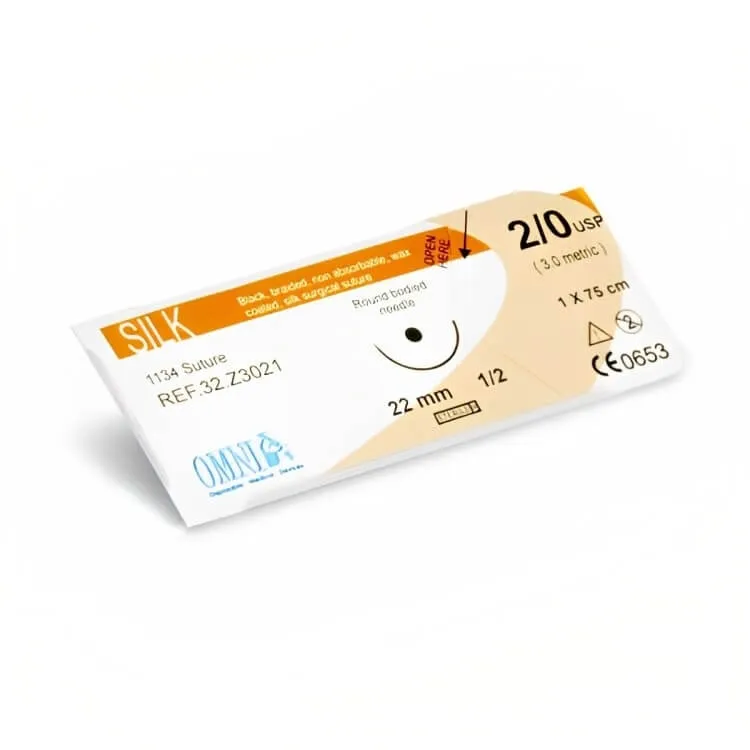 خيط حرير 3/0 حافة قطع، 19mm، 3/8 دائرة حافة قطع