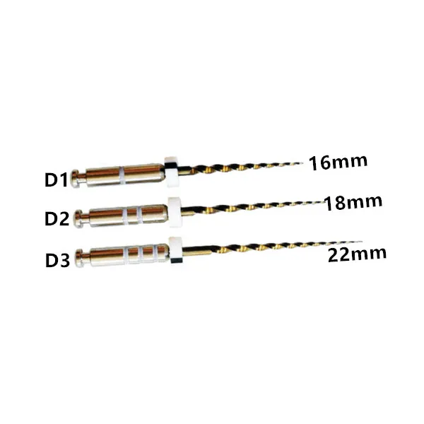 D1-D3 RT-GOLD Rotary File 25mm مبارد إعادة المعالجة المتنوعة
