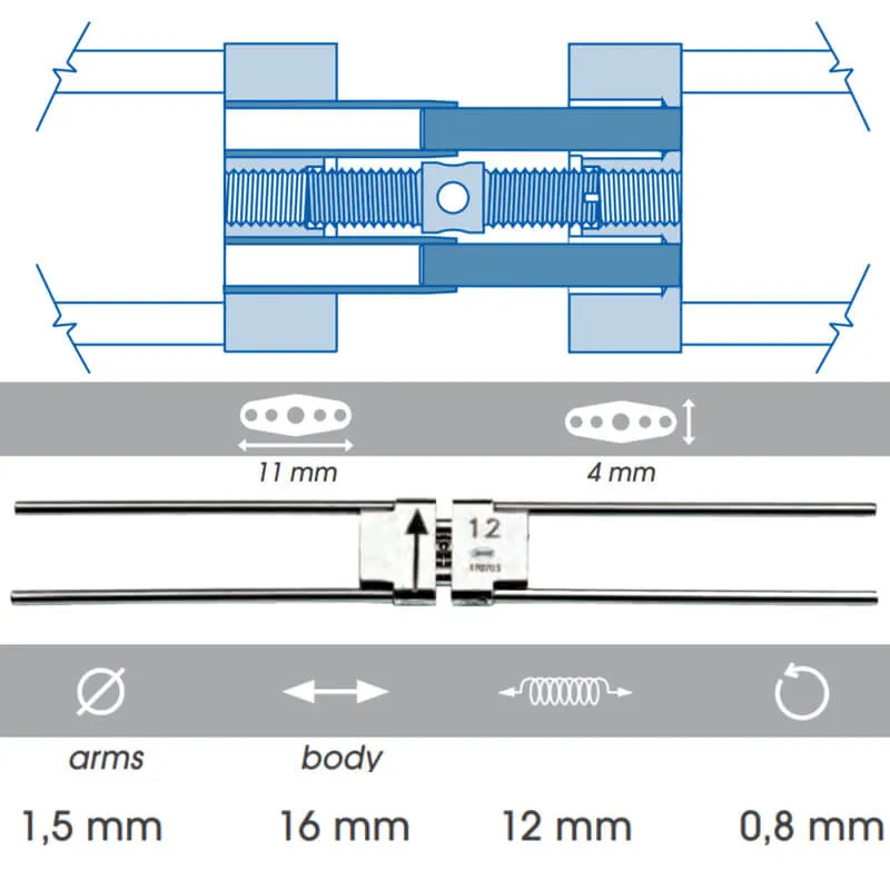 Rapid Expander With Telescopic Guides, 12mm