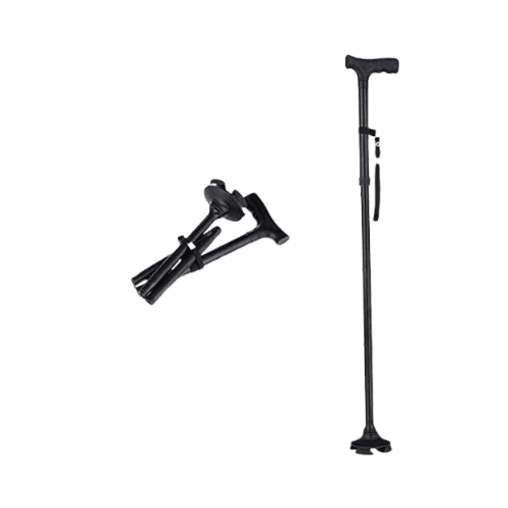 Folding Walking Cane, Self-Standing Pivot Base, GT2301