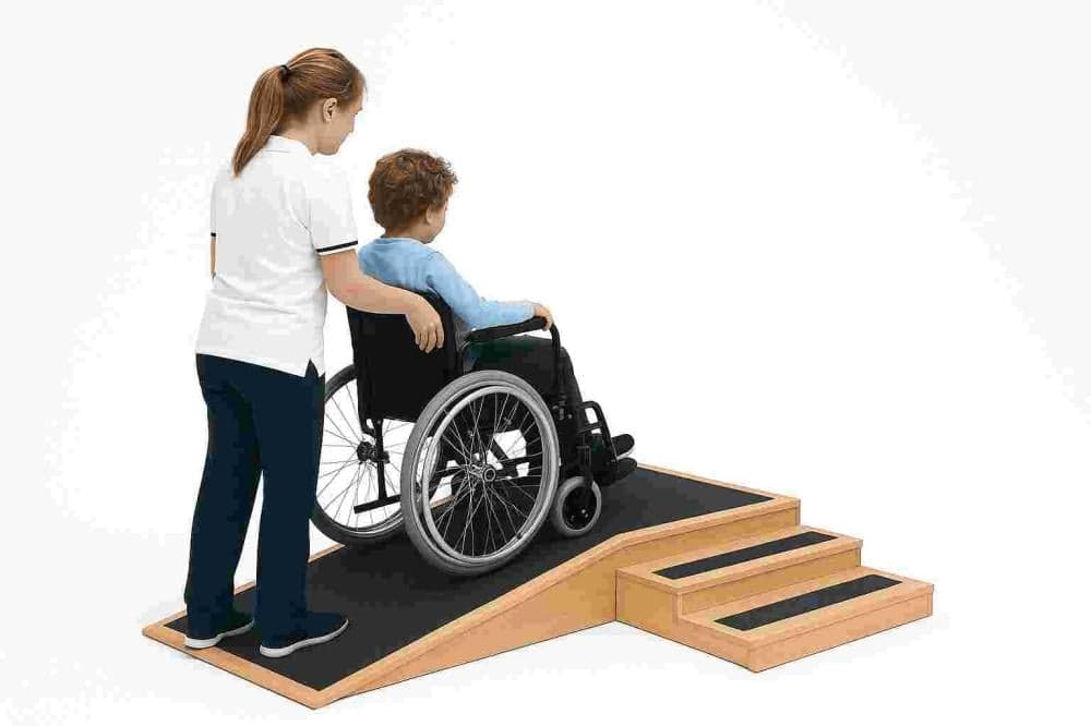 Stairs with Ramp for Gait Training