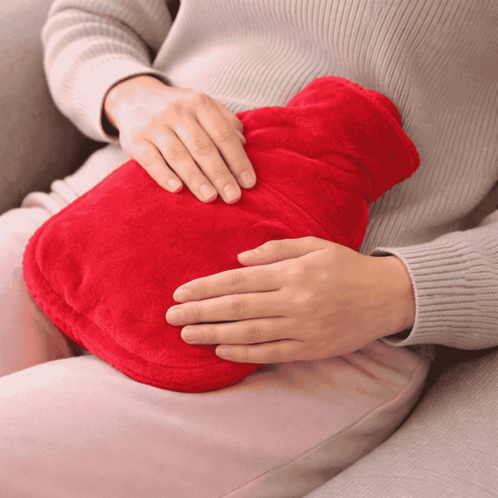 Hot Water Bottle with Fur Cover, 2000ML