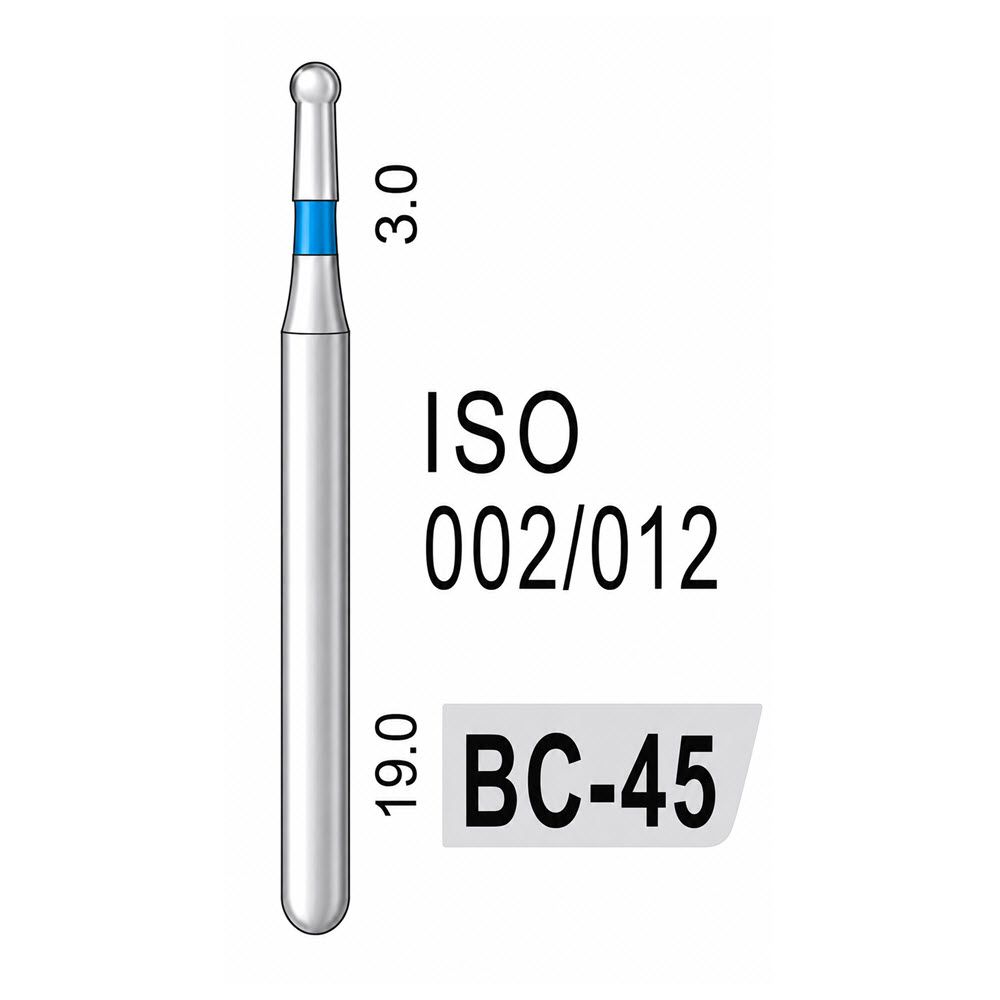 Ball Round Collar End BC-45, Standard Grit, 002/013