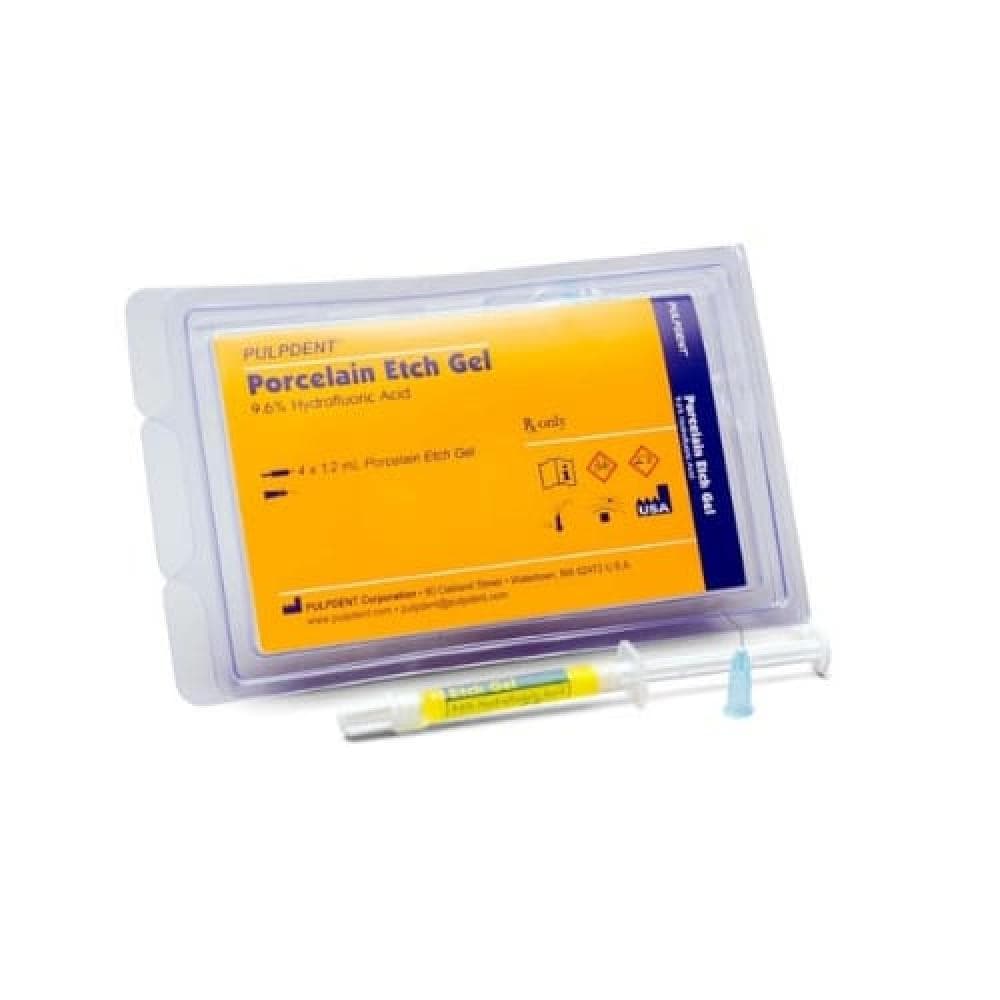 Porcelain Etch Gel Kit, PEG, 4 x 1.2 mL Syringes