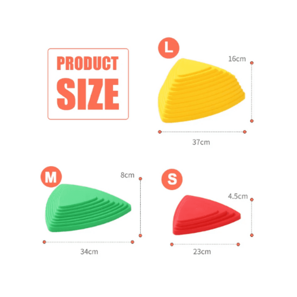 Plastic Balance Stepping Stones, Set of 5