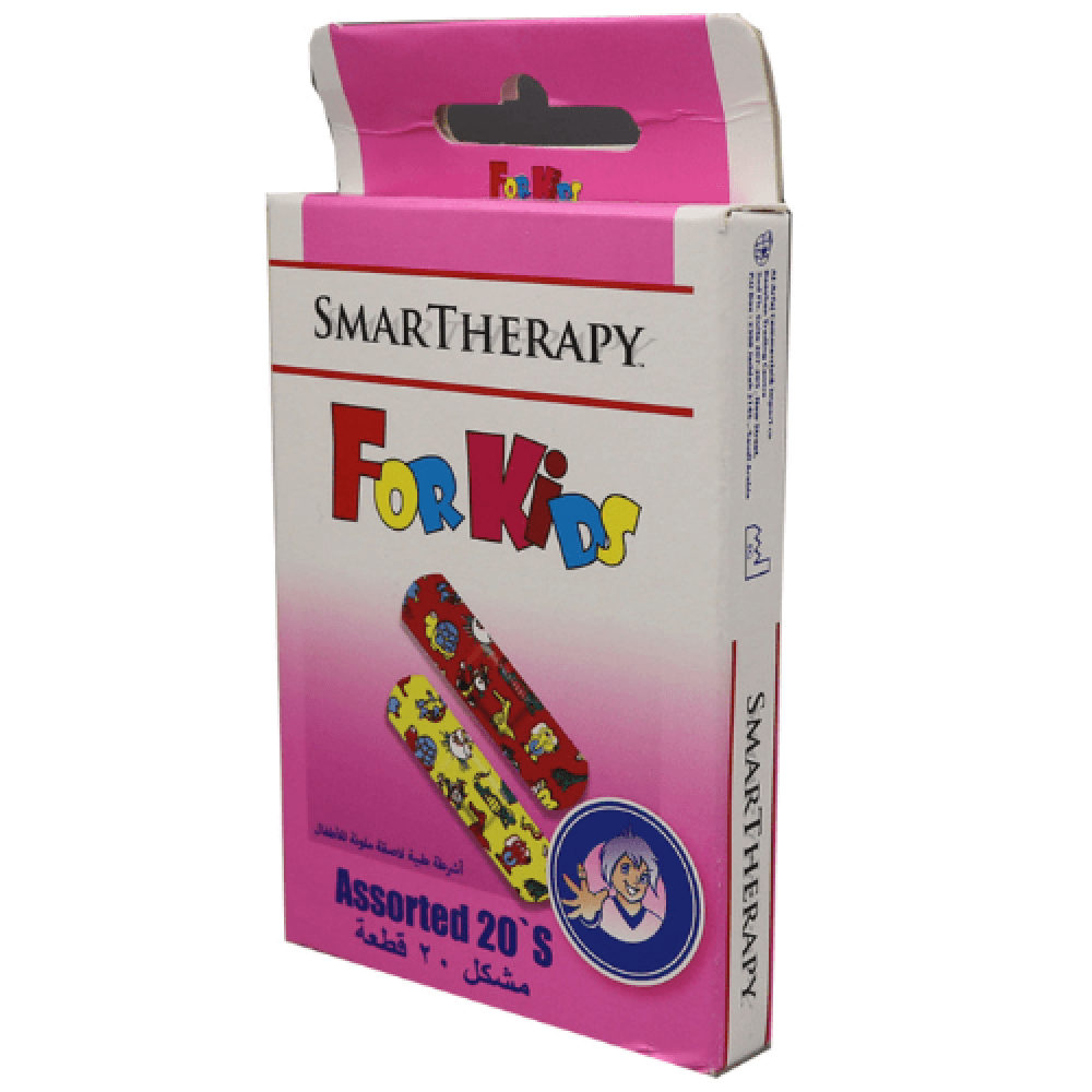 Children's Colored Adhesive Bandages, 20 Pieces