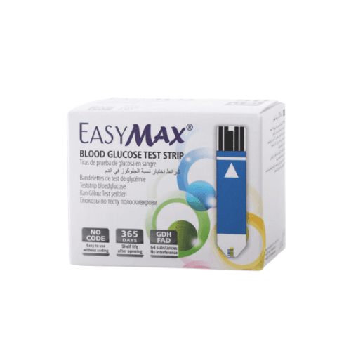 EasyMax Blood Glucose Test Strips, 50 Strips