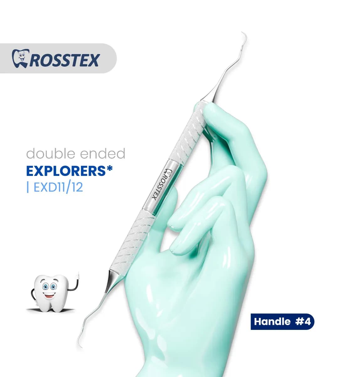 Dental Explorer 11/12, Handle No. 4, Double Ended