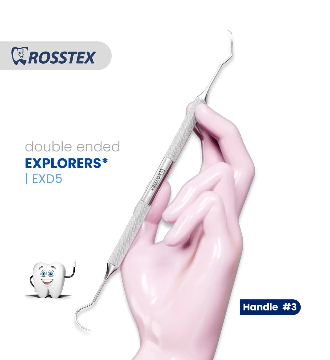 Dental Explorer 5, Handle No. 3, Double Ended