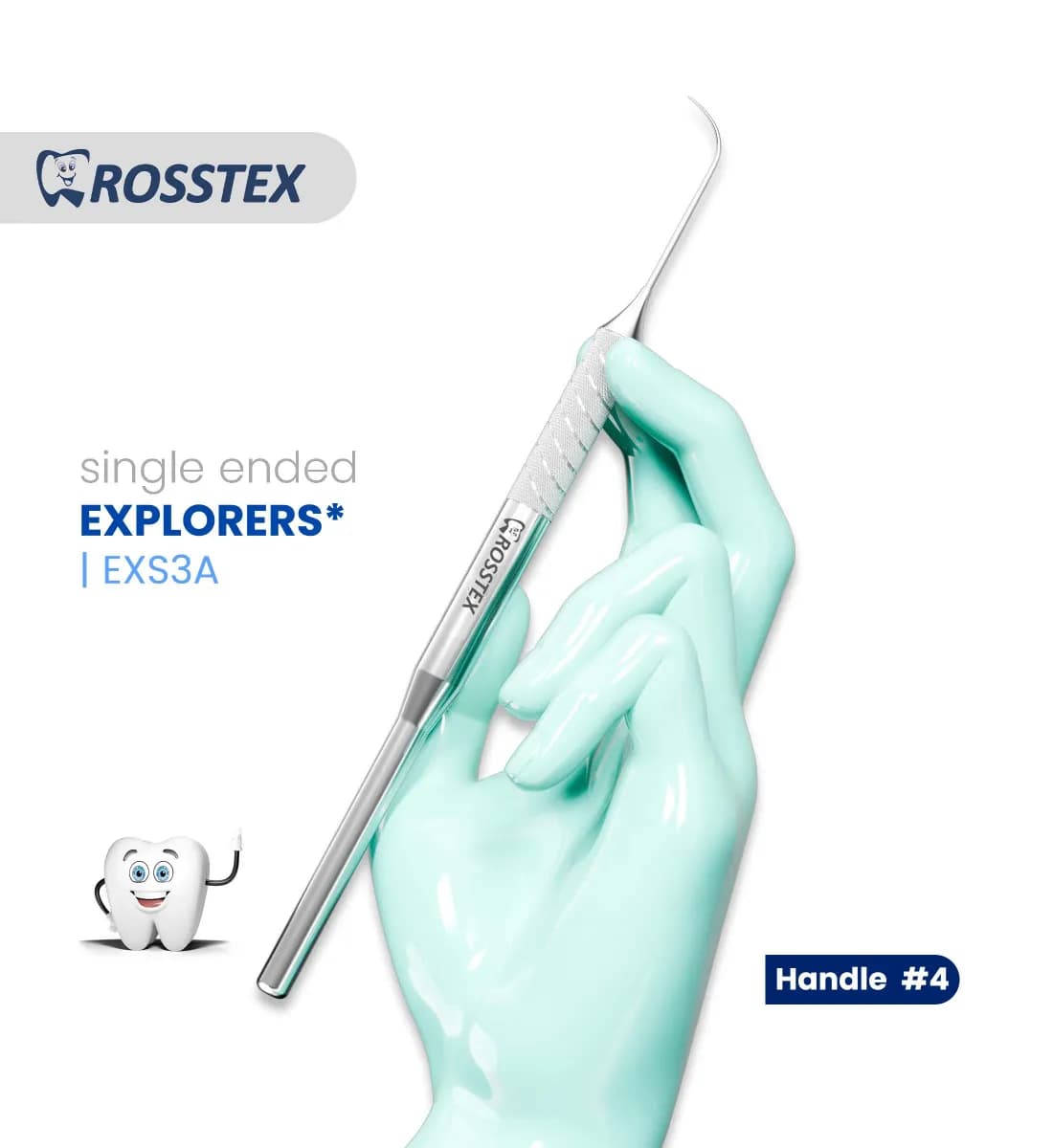 Dental Explorer 3A, Handle No. 4, Single Ended