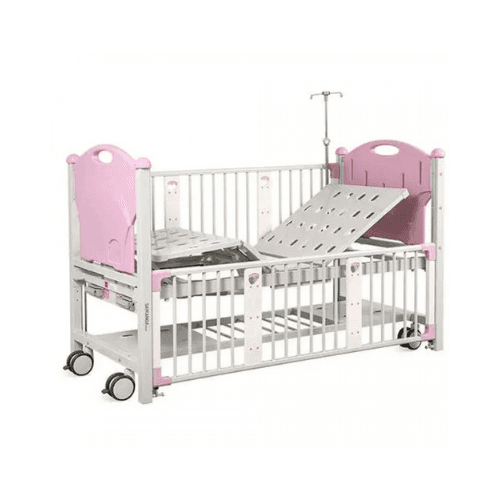 Pediatric 2-Function Manual Bed With Mattress