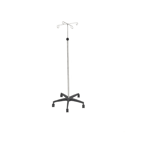 IV Stand, Four Hook, Stainless Steel