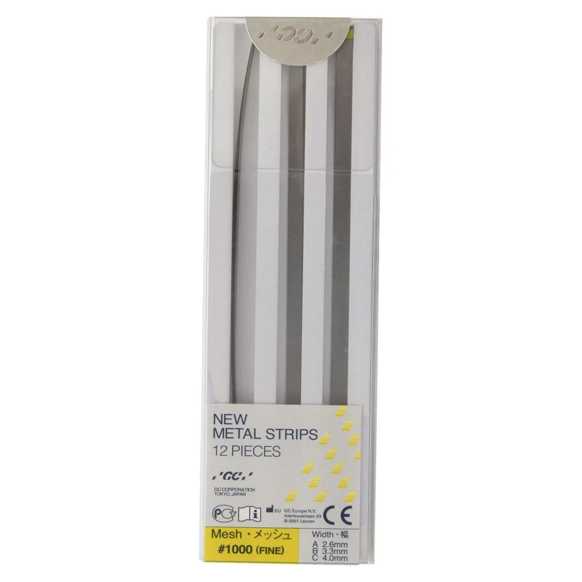 GC METAL STRIPS، أصفر (تلميع)، #1000، PK/12