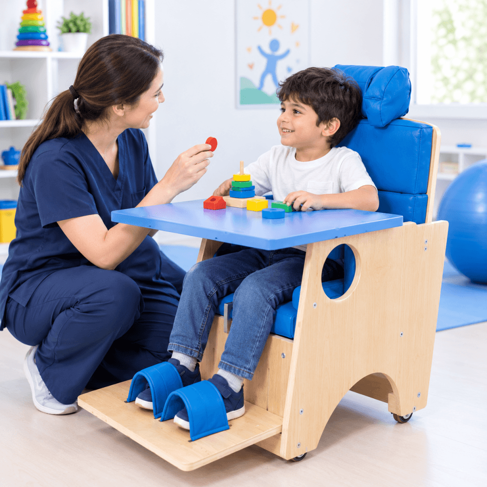 Pediatric Wooden Postural Support Chair
