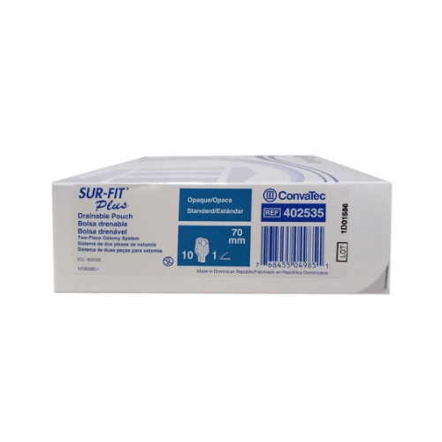 SUR-FIT Plus Drainable Ostomy Pouch, Size 70, #402535