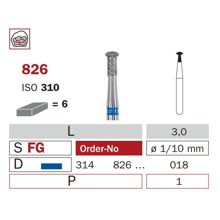 سنبلة ألماسية FG 018 متوسطة عدسية ISO #304