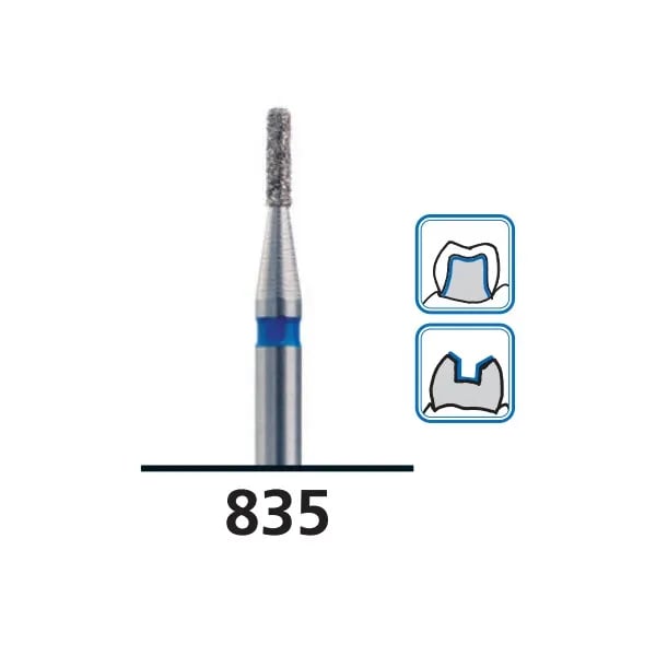 Flat-End Cylinder Diamond Burs G835, Coarse Grit, FG-014