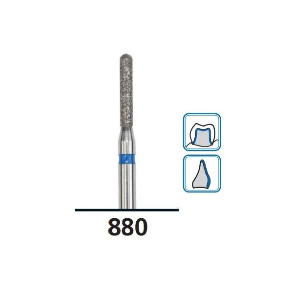 سنابل ألماسية أسطوانية مستديرة النهاية C880 فائقة النعومة FG-012