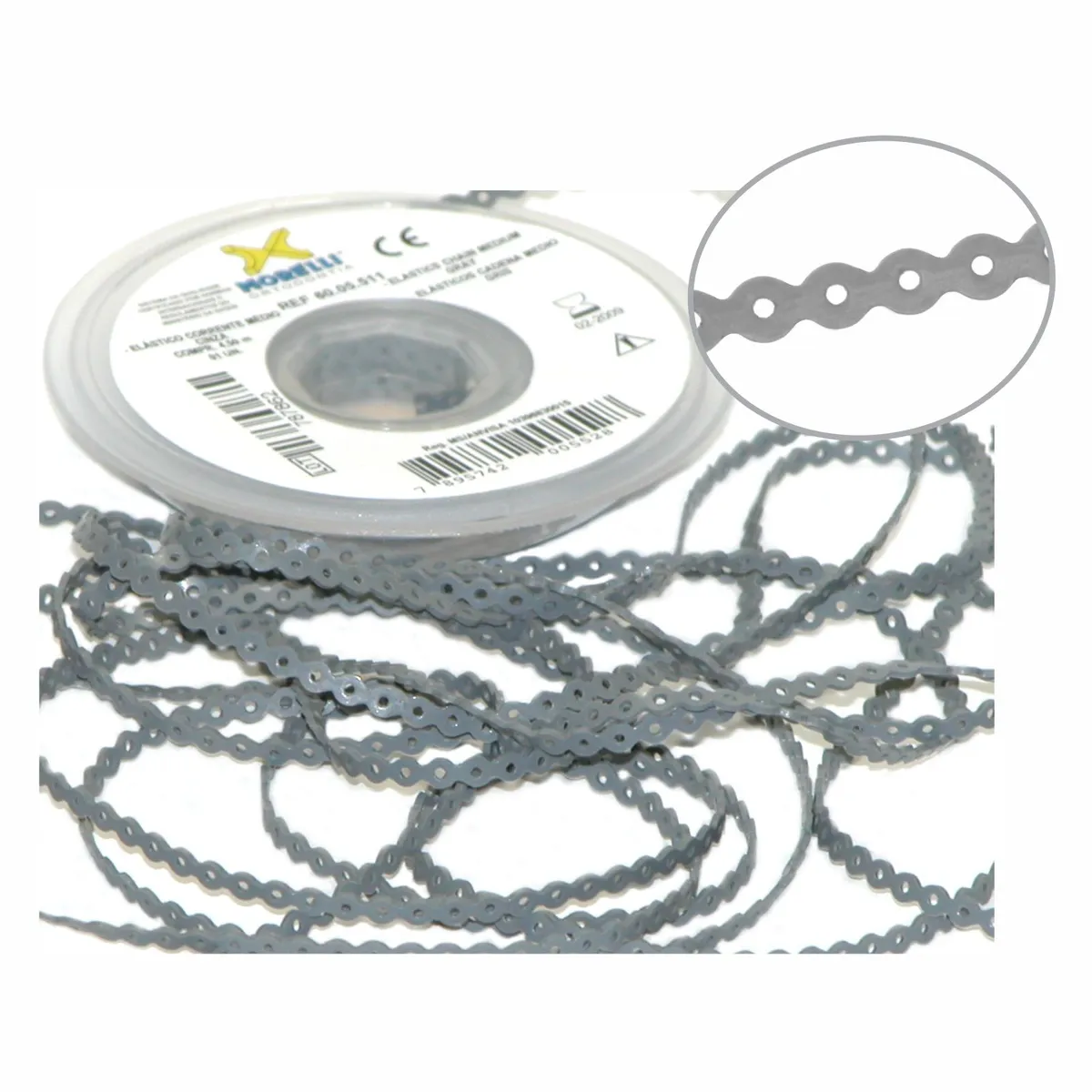 Elastic Chain Medium (قصير)، لون رمادي، 4.5 m