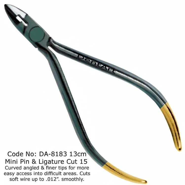 Mini Pin and Ligature Cutter, 15° Angled