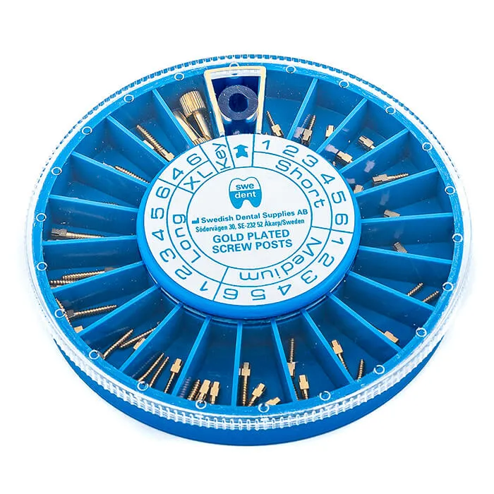 Screw Posts, Gold Plate, Assorted, 60 Screws